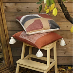 Подушка декоративная с геометрическим узором и плетенными вставками Divine Abstractions варинант исполнения - 6 | Loft Concept в Уфе