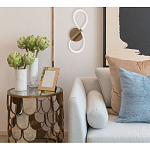 Бра с белым плафоном в форме восьмерки и круглым основанием Luke Lampco Tracer Lamp варинант исполнения - 7 | Loft Concept в Уфе