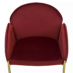 Стул бордовый на золотистых ножках Burgundy Chair варинант исполнения - 5 | Loft Concept в Уфе