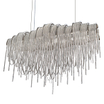 Люстра подвесная с металлическими цепочками и изогнутыми металлическими дугами 72 см Atlantis Chain варинант исполнения - 7 | Loft Concept в Уфе