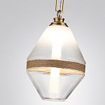 Подвесной светильник с прямоугольными и овальными элементами и акцентом из натурального камня Tectona  варинант исполнения - 5 | Loft Concept в Уфе