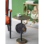 Столик приставной с абстрактным основанием и акцентом в виде золотистого диска Heavenly Space варинант исполнения - 8 | Loft Concept в Уфе