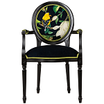 Стул с подлокотниками из натурального бука с изображением птицы и цветов Blooming Birds варинант исполнения - 1 | Loft Concept в Уфе