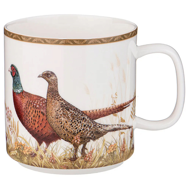 Кружка из фарфора с изображением фазанов и собаки 400 мл Hunting Porcelain Collection Белый Коричневый Мульти Кружка из фарфора с изображением фазанов и собаки 400 мл Hunting Porcelain Collection Белый Коричневый Мульти в Уфе | Loft Concept