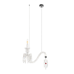 Подвесной светильник стеклянный в виде канделябра Curved Glass Chandelier варинант исполнения - 1 | Loft Concept в Уфе