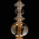 Подвесной светильник с вертикальной композицией из прозрачных и янтарных стеклянных шаров и ромбов Gabriel Scott Luna варинант исполнения - 7 | Loft Concept в Уфе