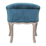 Кресло низкое в стиле прованс Louis French Armchair blue velour варинант исполнения - 2 | Loft Concept в Уфе
