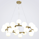 Кольцевая люстра с белыми стеклянными  плафонами в форме шара Berries Chandelier варинант исполнения - 4 | Loft Concept в Уфе