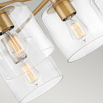 Потолочный светильник цвета латунь с пятью прозрачными цилиндрическими плафонами Hinkley варинант исполнения - 5 | Loft Concept в Уфе