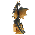 Декоративная статуэтка Дракон Green Gold Dragon Treasure Keeper Statuette варинант исполнения - 4 | Loft Concept в Уфе