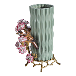 Ваза с птицами и цветами из фарфора с бронзовыми элементами Garden of Eden варинант исполнения - 3 | Loft Concept в Уфе