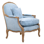 Кресло Ava Classical Armchair light blue velour варинант исполнения - 1 | Loft Concept в Уфе