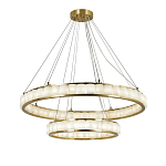 Люстра с 2-мя кольцами из натурального камня с регулируемыми плафонами Durability of Stone варинант исполнения - 1 | Loft Concept в Уфе