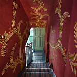 Обои с вышивкой ручной работы Fyodor Original colourway on Merlot linen варинант исполнения - 1 | Loft Concept в Уфе