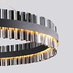 Люстра кольцевая чёрного цвета с вертикальными стеклянными элементами Ring Horizontal варинант исполнения - 1 | Loft Concept в Уфе