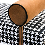 Банкетка Banquette PIED DE POULE Orange с принтом гусиная лапка Оранжевые валики варинант исполнения - 2 | Loft Concept в Уфе