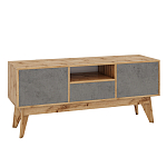 ТВ-тумба с фасадом цвета серый бетон Grace of Furniture  варинант исполнения - 2 | Loft Concept в Уфе