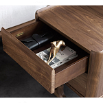 Прикроватный деревянный столик с 2-мя ящиками Moon Walnut Furniture варинант исполнения - 10 | Loft Concept в Уфе