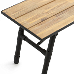 Скамья с сиденьем из массива акации Damon Industrial Wooden Bench варинант исполнения - 2 | Loft Concept в Уфе