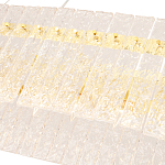 Люстра подвесная овальная с рельефными стеклянными панелями и золотым металлическим каркасом Textured Glass Chandelier варинант исполнения - 4 | Loft Concept в Уфе