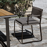 Дизайнерский стул с каркасом из металла с плетеными сиденьем и спинкой GREEN POINT Chair варинант исполнения - 6 | Loft Concept в Уфе