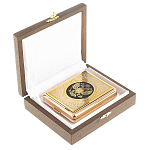 Портсигар на 20 сигарет с гравировкой Герба России в подарочной коробке Metal Cigarettes Cases варинант исполнения - 2 | Loft Concept в Уфе