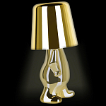 Настольная лампа фигурная золотого цвета с гладким абажуром Высота 19 см Sophia варинант исполнения - 5 | Loft Concept в Уфе