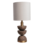 Настольная лампа с белым цилиндрическим абажуром на фигурном основании из полусфер Bewitchment варинант исполнения - 2 | Loft Concept в Уфе