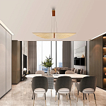 Люстра в виде распахнутых крыльев из тонких металлических планок Flight of Freedom варинант исполнения - 6 | Loft Concept в Уфе