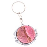 Зеркало брелок складное двухстороннее из натурального камня Родонит Stone Mirrors варинант исполнения - 5 | Loft Concept в Уфе