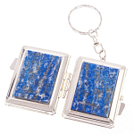 Зеркало брелок складное двухстороннее из натурального камня Лазурит Stone Mirrors варинант исполнения - 2 | Loft Concept в Уфе