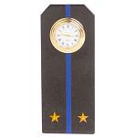 Часы погон подарочные настольные Авиация ВМФ из натурального камня Змеевик Military Clock варинант исполнения - 1 | Loft Concept в Уфе