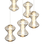 Люстра светодиодная с стеклянными волнообразными плафонами Amphora of Light варинант исполнения - 4 | Loft Concept в Уфе