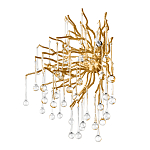 Бра с лучеобразным основанием и подвесками из прозрачного стекла в виде длинных капель Droplet Chandelier варинант исполнения - 5 | Loft Concept в Уфе