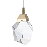 Подвесной светильник с хрустальным плафоном Esme Crystal Brass Hanging lamp варинант исполнения - 1 | Loft Concept в Уфе