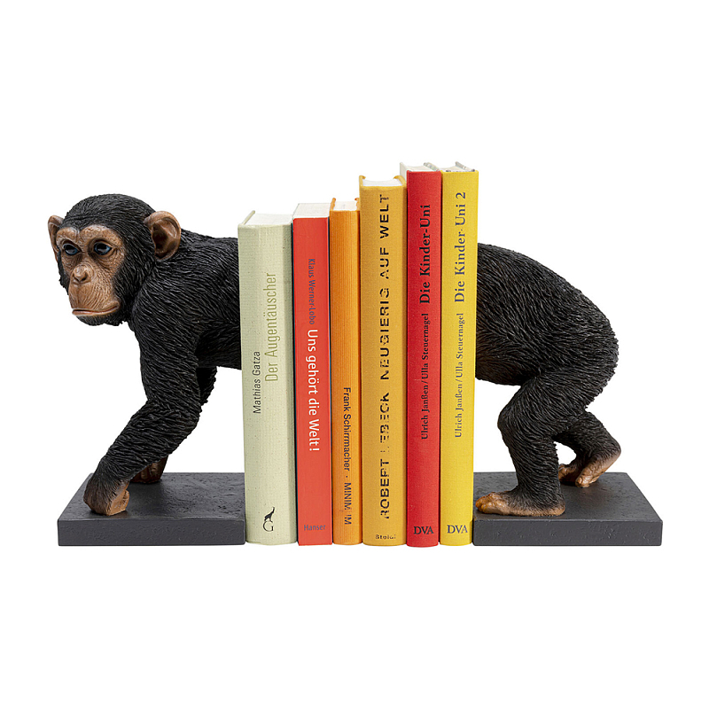 Держатель для книг Шимпанзе Песочный Черный в Уфе | Loft Concept 