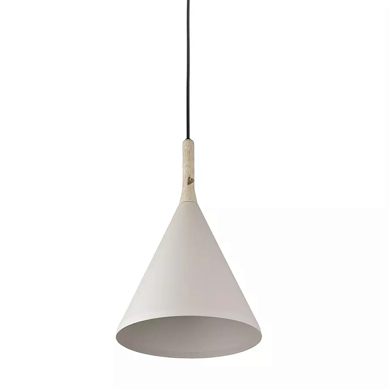 Подвесной светильник с плафоном в форме конуса Opaque Lamp Бежевый в Уфе | Loft Concept 