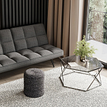 Пуф Three Gray в ткани букле серого цвета варинант исполнения - 4 | Loft Concept в Уфе