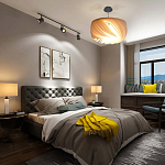 Подвесной светильник с белыми изящными декоративными лепестками Volumetric Petal Lamp варинант исполнения - 6 | Loft Concept в Уфе