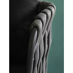 Стул мягкий с декором в виде плетеных лент на спинке и подлокотниках Semicircular Chair Decorated with Ribbons варинант исполнения - 7 | Loft Concept в Уфе