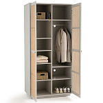 Шкаф с двумя дверцами из плетеного ротанга Tomio Wicker Furniture варинант исполнения - 4 | Loft Concept в Уфе