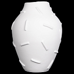 Декоративная ваза белая керамическая с абстрактным объемным декором Molecule Collection варинант исполнения - 1 | Loft Concept в Уфе
