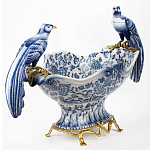 Фарфоровая чаша с птицами Blue and White варинант исполнения - 2 | Loft Concept в Уфе