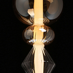 Подвесной светильник с вертикальной композицией из прозрачных и янтарных стеклянных шаров и ромбов Gabriel Scott Luna варинант исполнения - 5 | Loft Concept в Уфе