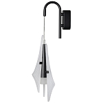 Бра черного цвета с плафоном из рельефного стекла Glass Pod варинант исполнения - 3 | Loft Concept в Уфе