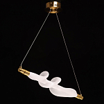 Люстра горизонтальная с волнистым белым плафоном Golden Swirl варинант исполнения - 4 | Loft Concept в Уфе