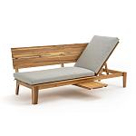 Садовый диван-трансофрмер Kate серый варинант исполнения - 7 | Loft Concept в Уфе