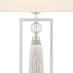 Настольная лампа с прямоугольным тканевым абажуром на белом мраморном основании Silver Threads варинант исполнения - 1 | Loft Concept в Уфе