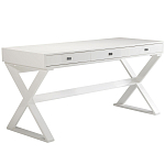 Письменный стол белый с 3-мя ящиками и крестообразным основанием Ymercte варинант исполнения - 1 | Loft Concept в Уфе