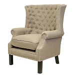 Кресло Charlie Armchair brown flax варинант исполнения - 3 | Loft Concept в Уфе